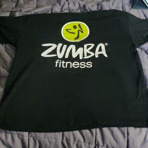 Zumba t-shirt one size, black with big logo